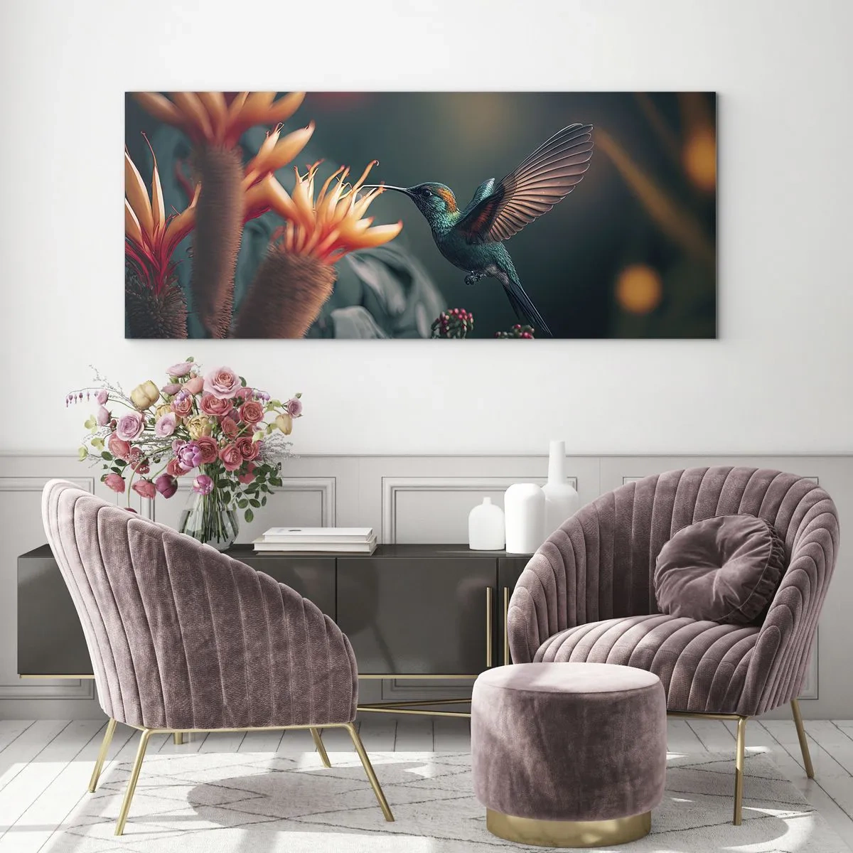 Glastavla - Bild på glas - Ett verkligt färgglatt liv - 100x40 cm