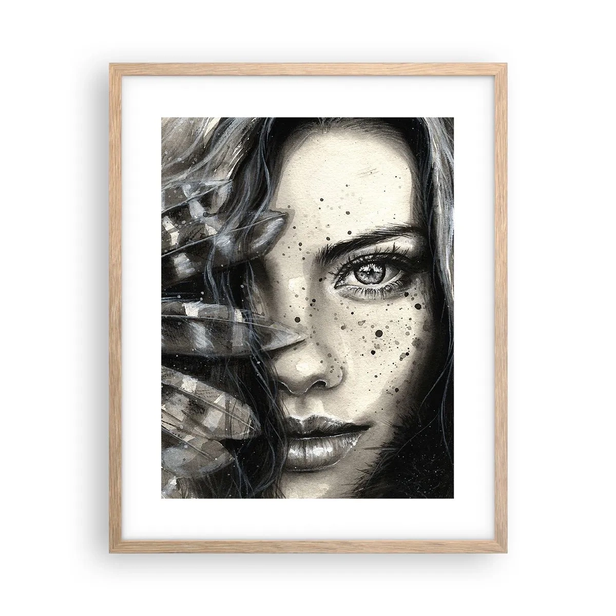 Affisch i ram av ljusek - Vild skönhet - 40x50 cm