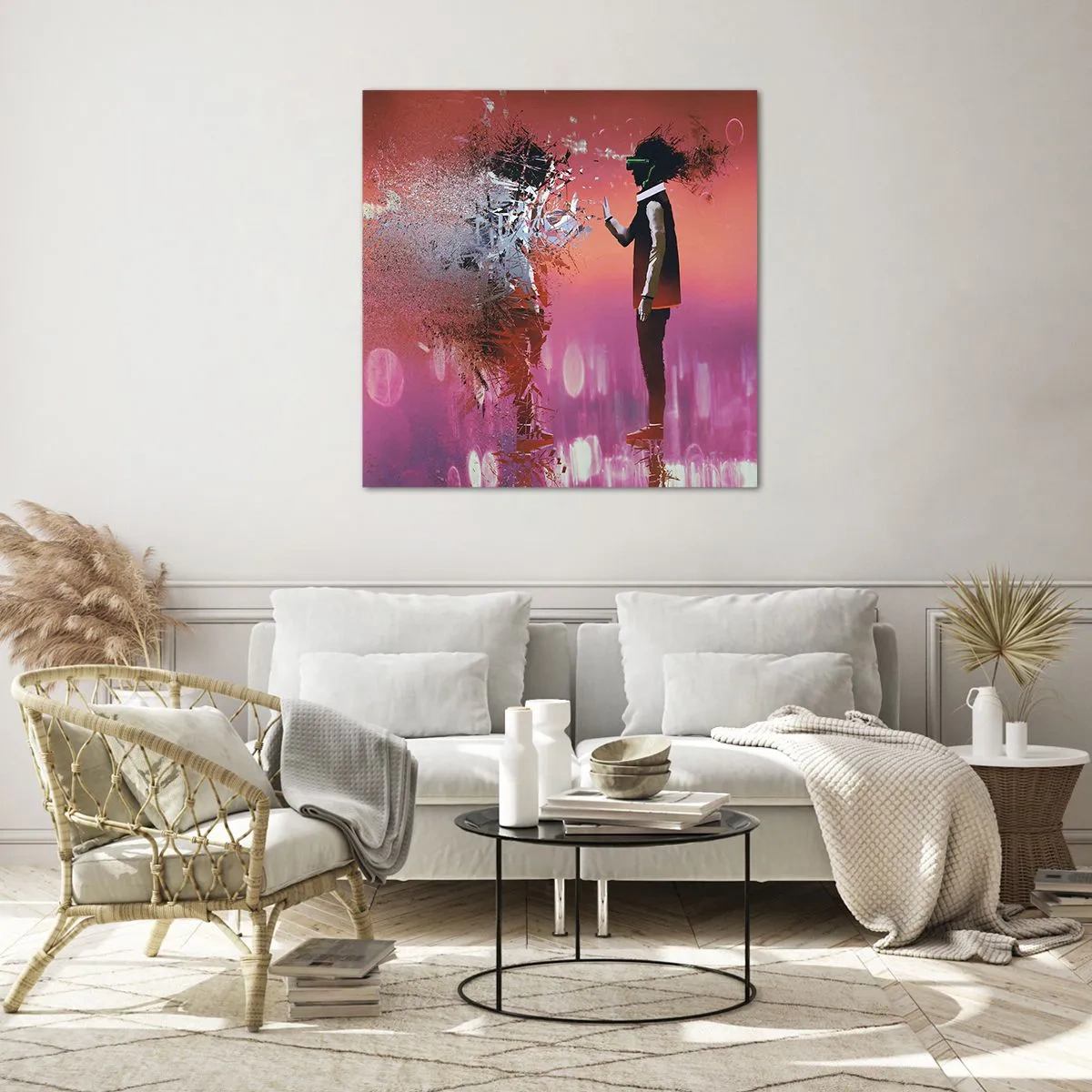 Glastavla - Bild på glas - Kan man titta in i sig själv? - 70x70 cm