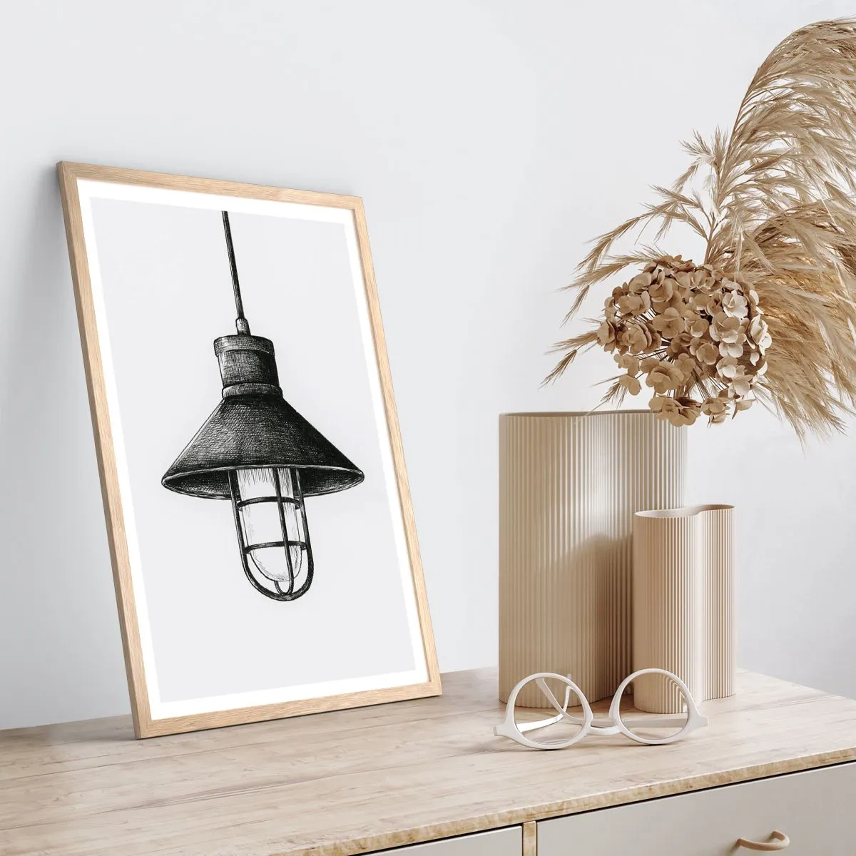 Affisch i ram av ljusek - Som för många år sedan... - 70x100 cm