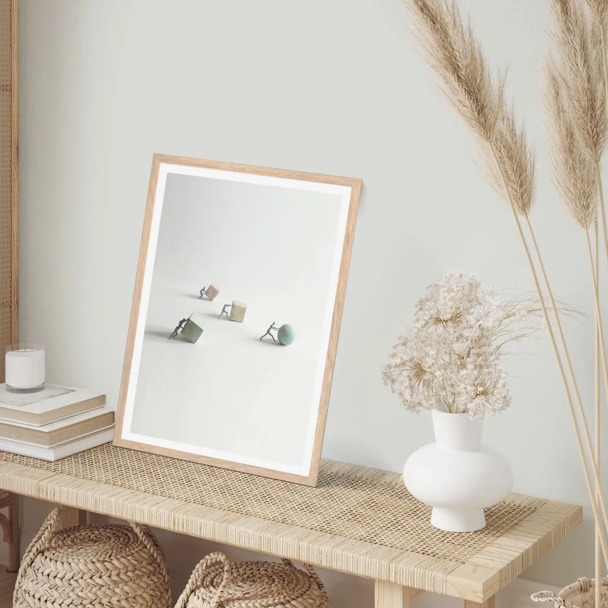 Affisch i ram av ljusek - Livet leker - 50x70 cm