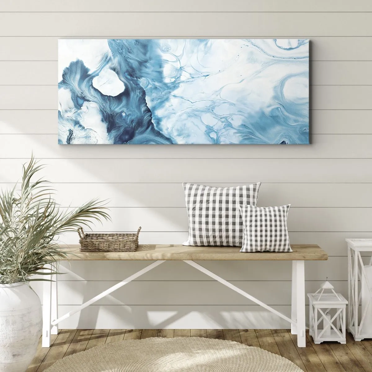 Canvastavla - Bild på duk - Blåhetens konsert - 160x50 cm