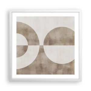Affisch i vit ram - Likheter och skillnader - 50x50 cm