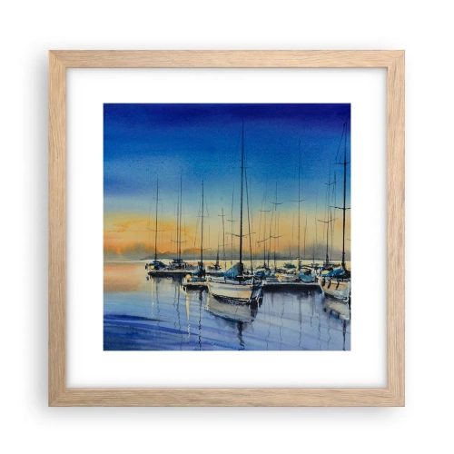 Affisch i ram av ljusek - Slutet på en bra dag - 30x30 cm