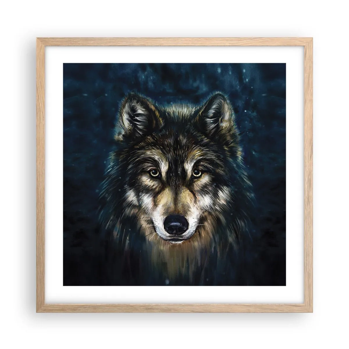 Affisch i ram av ljusek - Alfa? Och omega - 50x50 cm