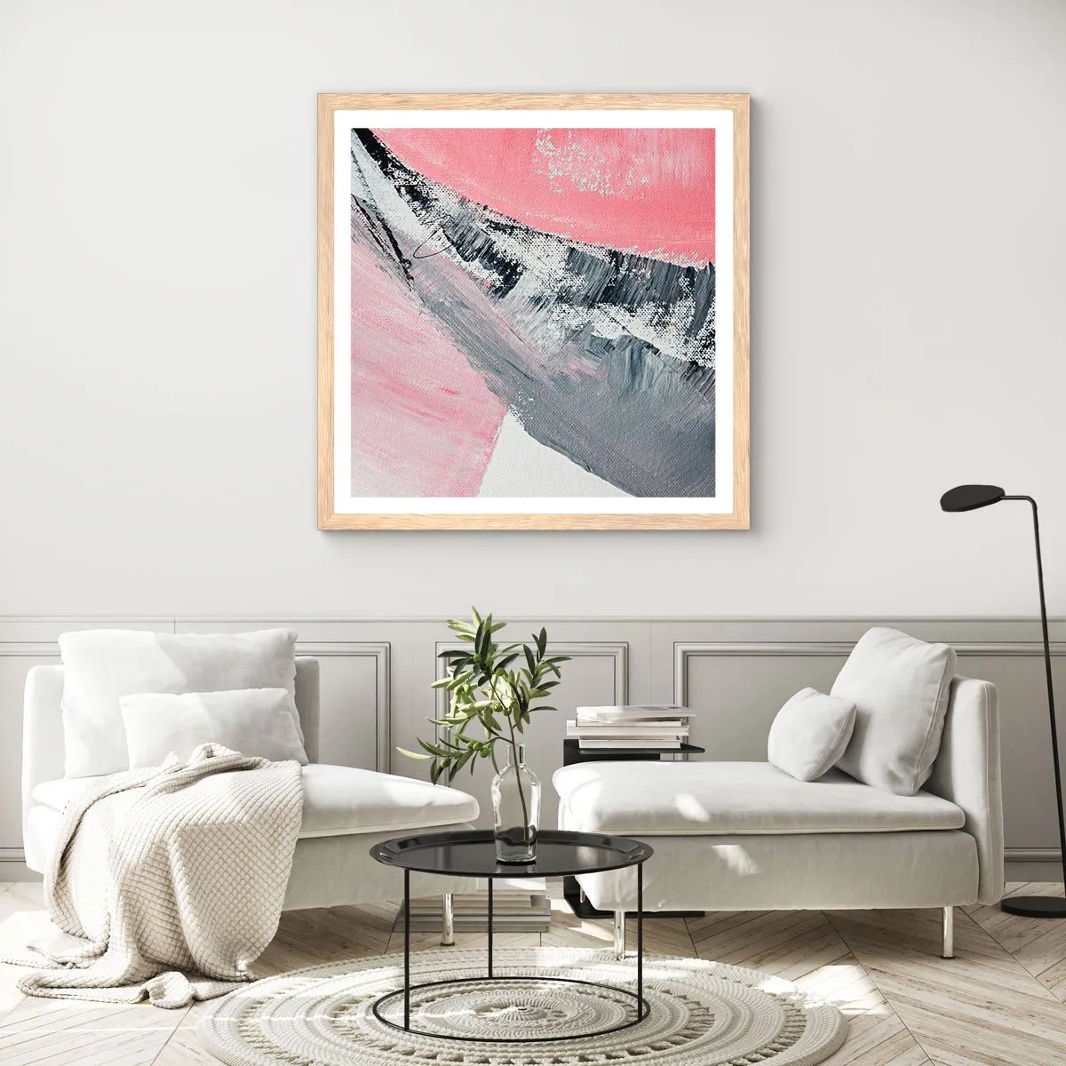 Affisch i ram av ljusek - Anpassad komposition - 40x40 cm