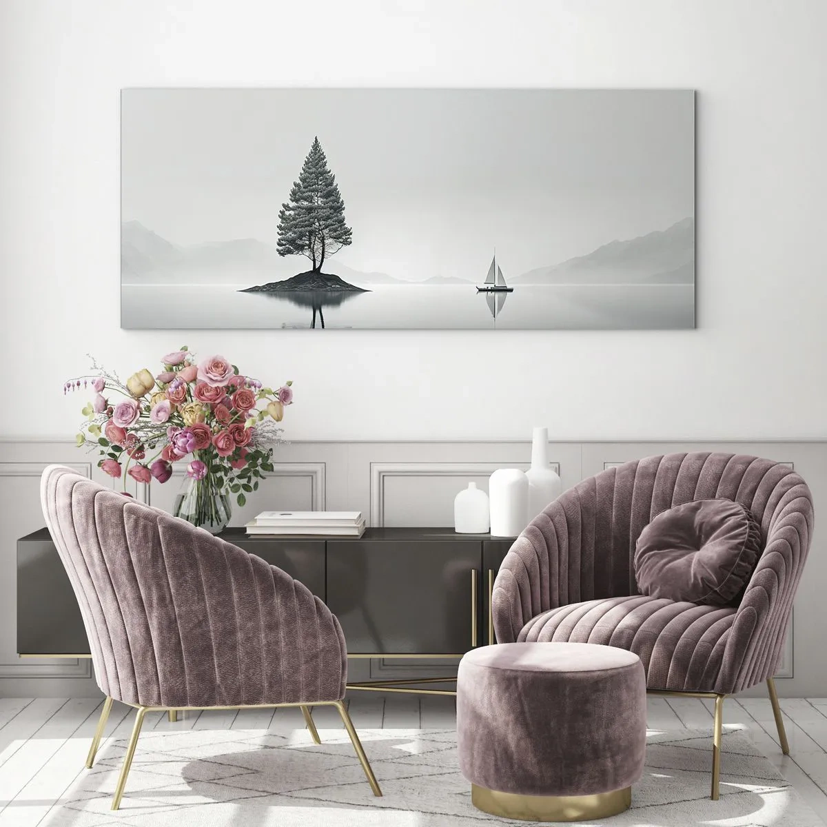 Glastavla - Bild på glas - En dröm - 120x50 cm