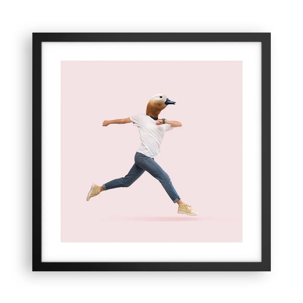 Affisch i svart ram - En nypa absurd - 40x40 cm