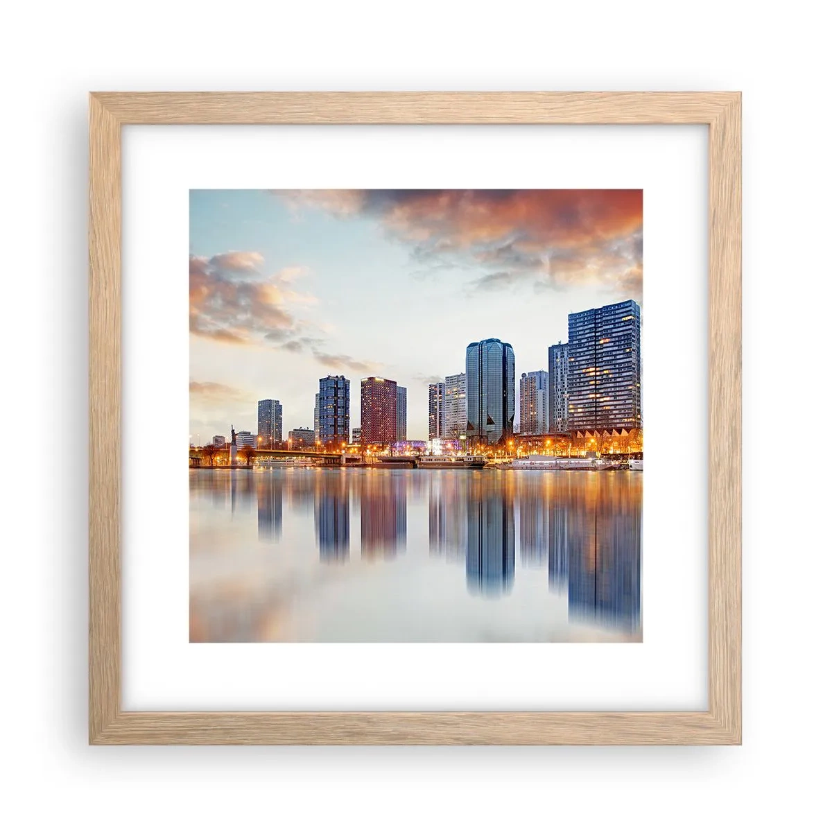 Affisch i ram av ljusek - Paris monumentala lugn - 30x30 cm