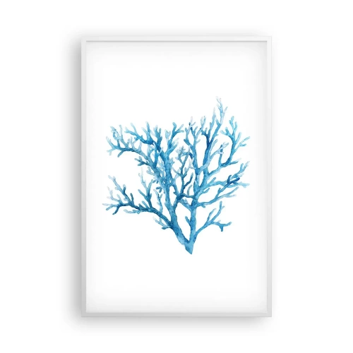 Affisch i vit ram - Marin filigran - 61x91 cm