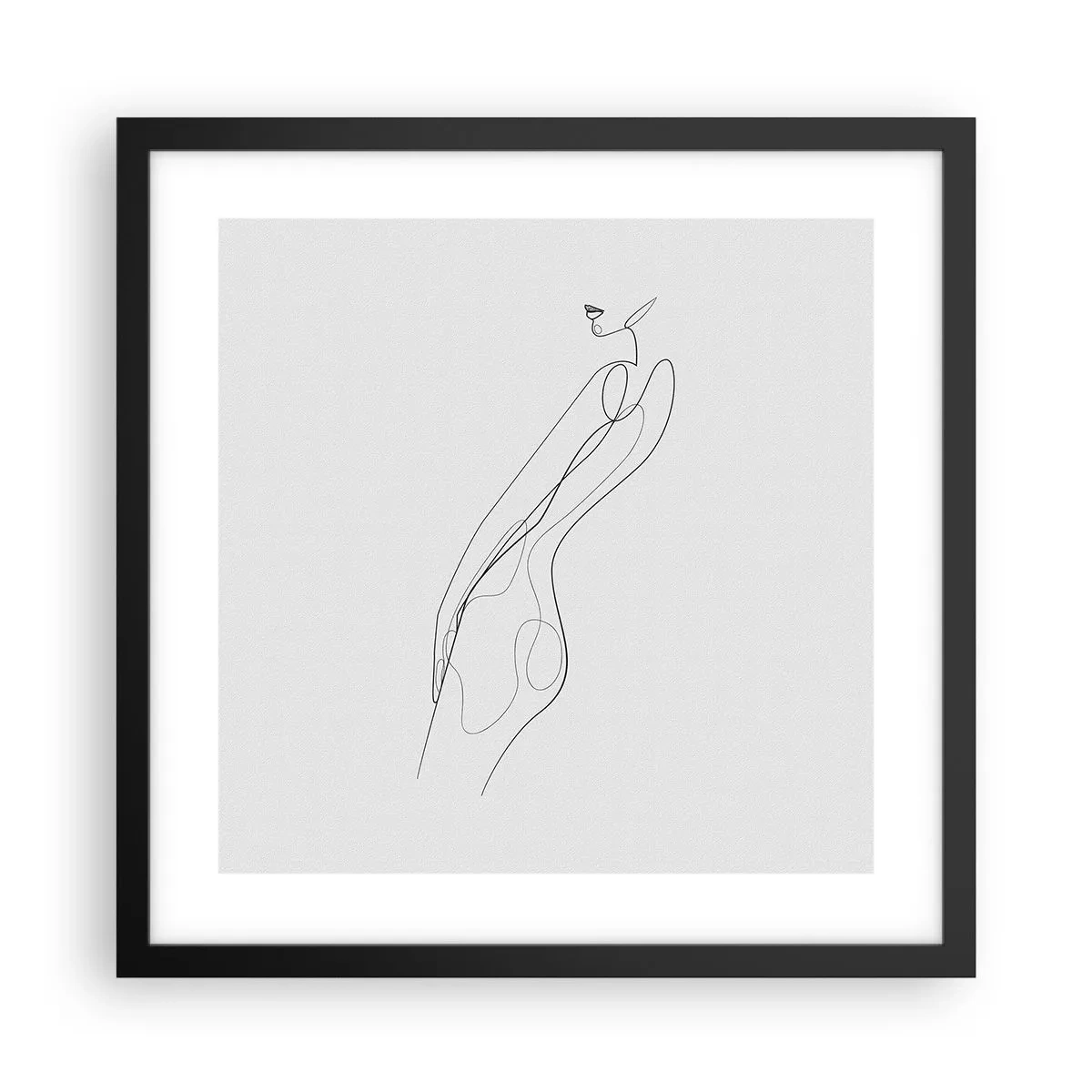 Affisch i svart ram - Bara en utfästelse - 40x40 cm