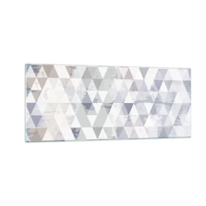 Glastavla - Bild på glas - Trianglar - 100x40 cm