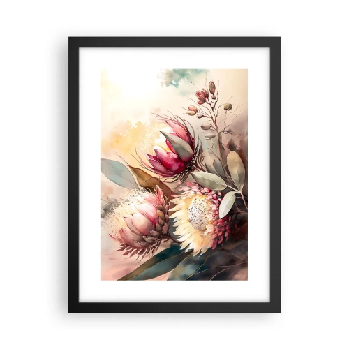 Affisch i svart ram - Från profil och en face - 30x40 cm