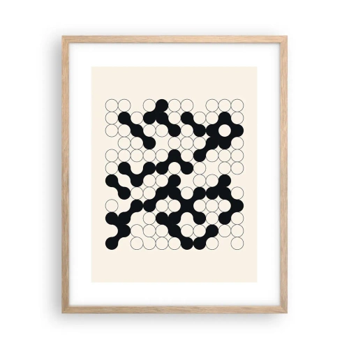 Affisch i ram av ljusek - Kinesiskt spel - variation - 40x50 cm