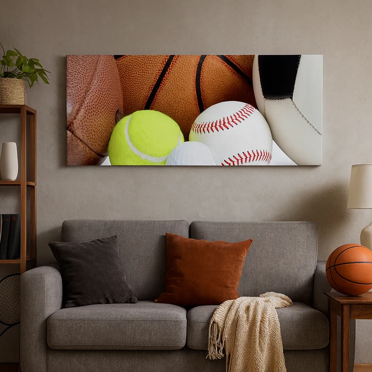 Canvastavla - Bild på duk - Fotbollen förenar oss! - 30x30 cm