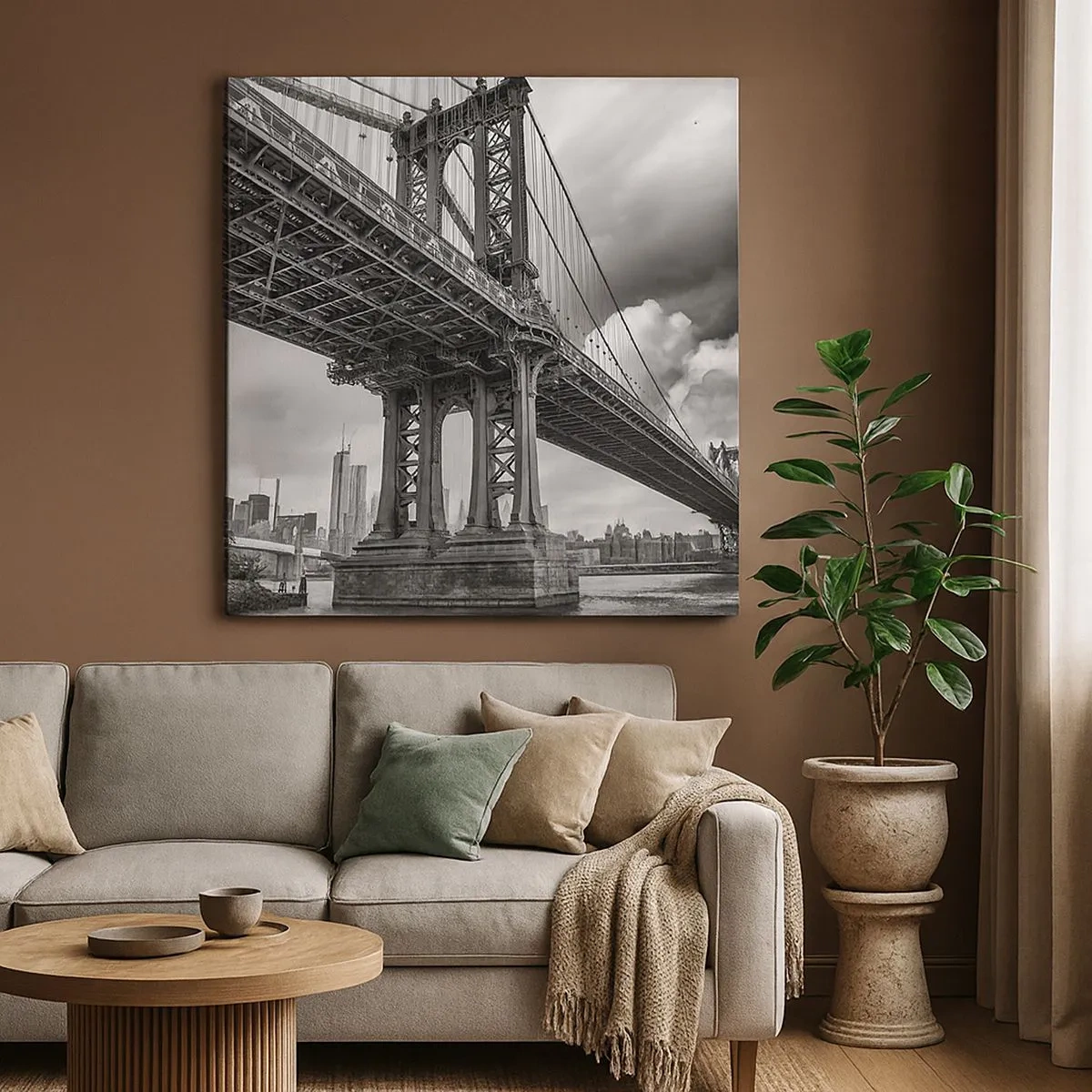 Canvastavla - Bild på duk - Till stadens hjärta - 30x30 cm