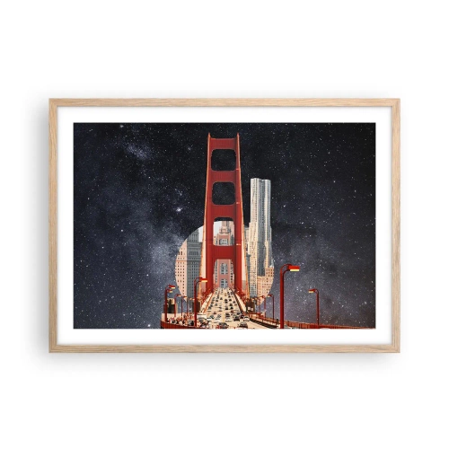 Affisch i ram av ljusek - Alltid i centrum - 70x50 cm