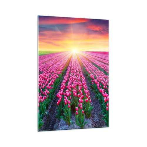 Glastavla - Bild på glas - Skönhetsfarmen - 80x120 cm