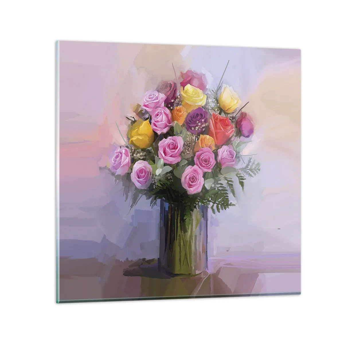 Glastavla - Bild på glas - Stoppad skönhet - 50x50 cm