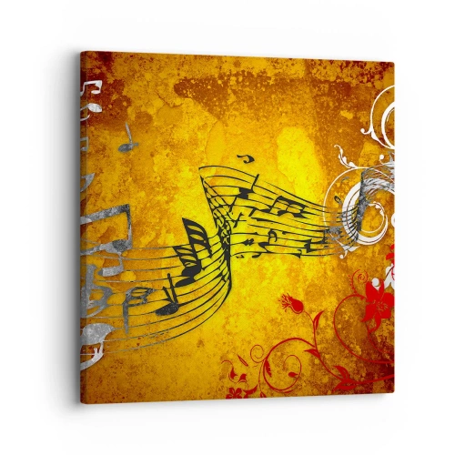 Canvastavla - Bild på duk - Låt musiken flyta - 30x30 cm
