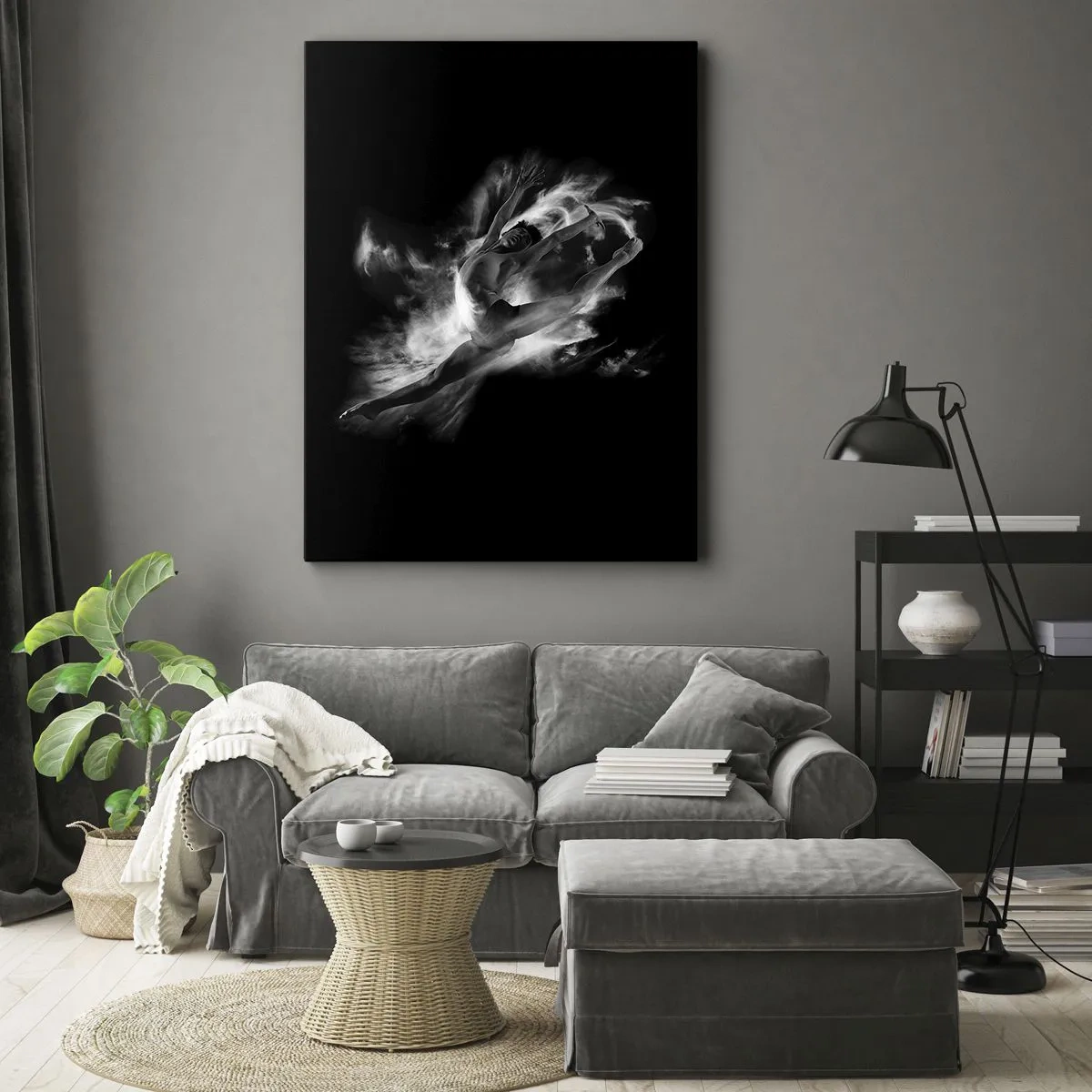 Canvastavla - Bild på duk - Fångad i luften - 50x70 cm