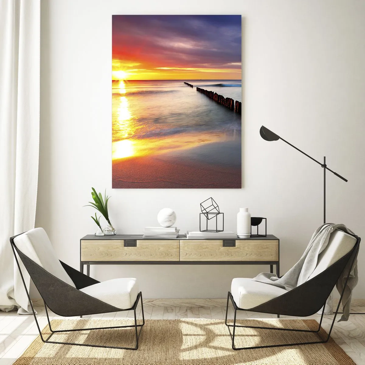 Glastavla - Bild på glas - Lyssna på tystnaden - 50x70 cm