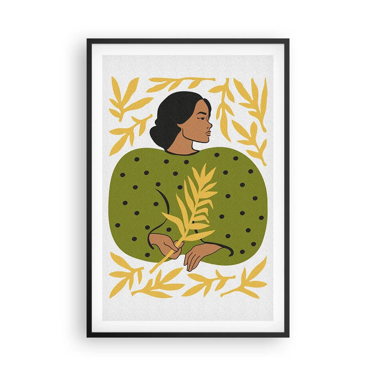 Affisch i svart ram - Hawaiiansk flicka - 61x91 cm