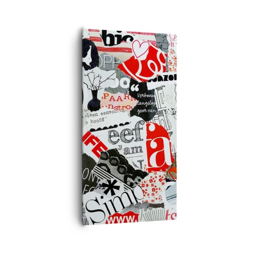 Canvastavla - Bild på duk - Hipster collage - 65x120 cm