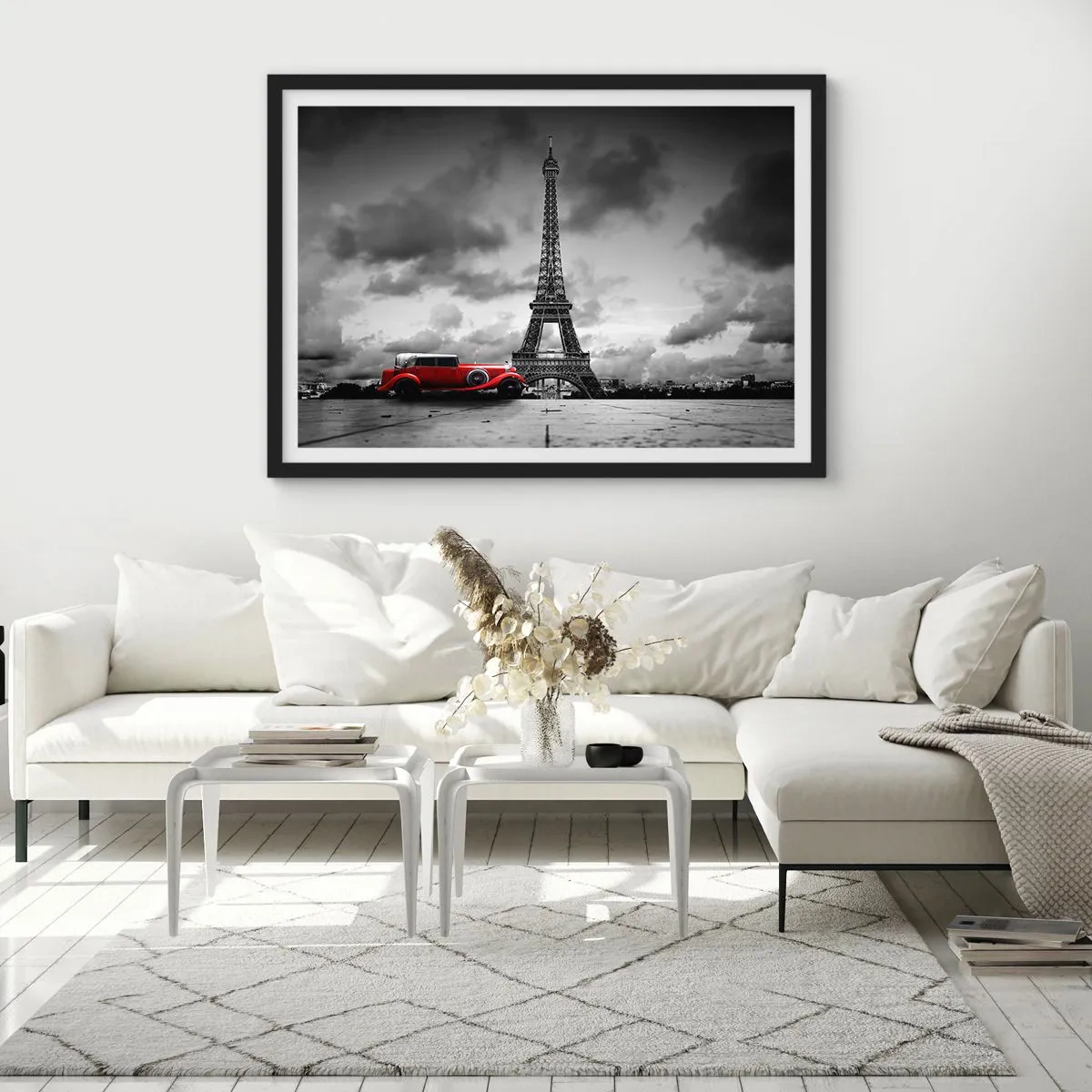 Affisch i svart ram - Inte så länge sedan i Paris - 70x50 cm