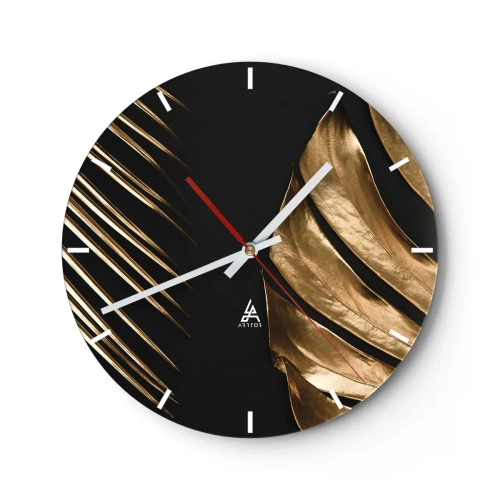 Väggklocka - Klocka på glas - En kvinna i orientalisk prydnad som håller ett traditionellt instrument - 30x30cm - Olika men lika dyra - Modern väggdekoration för vardagsrum, kök och sovrum ARTTOR