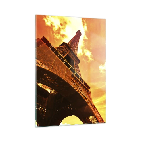 Glastavla - Bild på glas - Monumentalt, ty solförgyllt - 50x70 cm