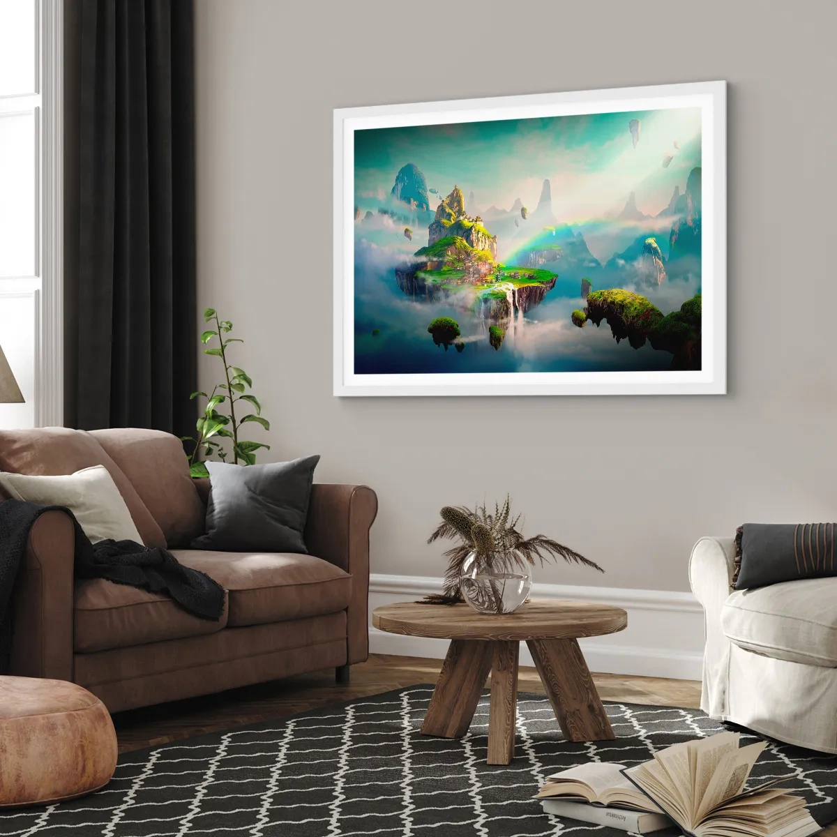 Affisch i vit ram - Mellanhimmel - 50x40 cm