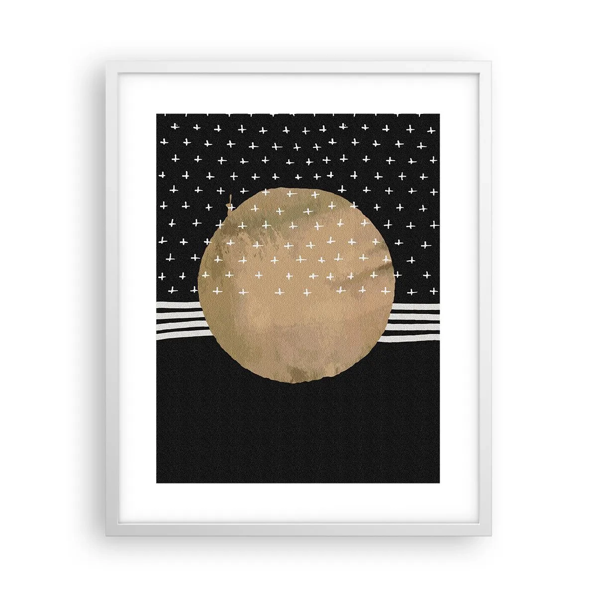Affisch i vit ram - Komposition: galaxens flagga - 40x50 cm