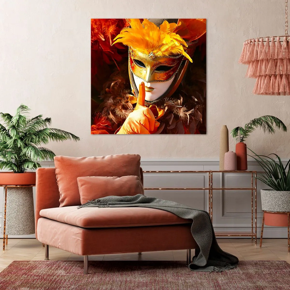 Canvastavla - Bild på duk - Hemligheten är en del av spelet - 60x60 cm