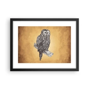 Affisch i svart ram - Invecklade ornament av visdom - 40x30 cm