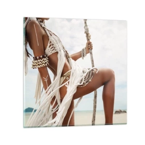 Glastavla - Bild på glas - Solens prästinna - 30x30 cm