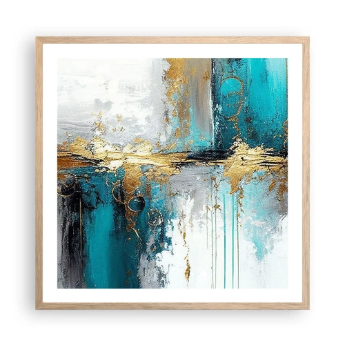 Affisch i ram av ljusek - Allting flödar - 60x60 cm