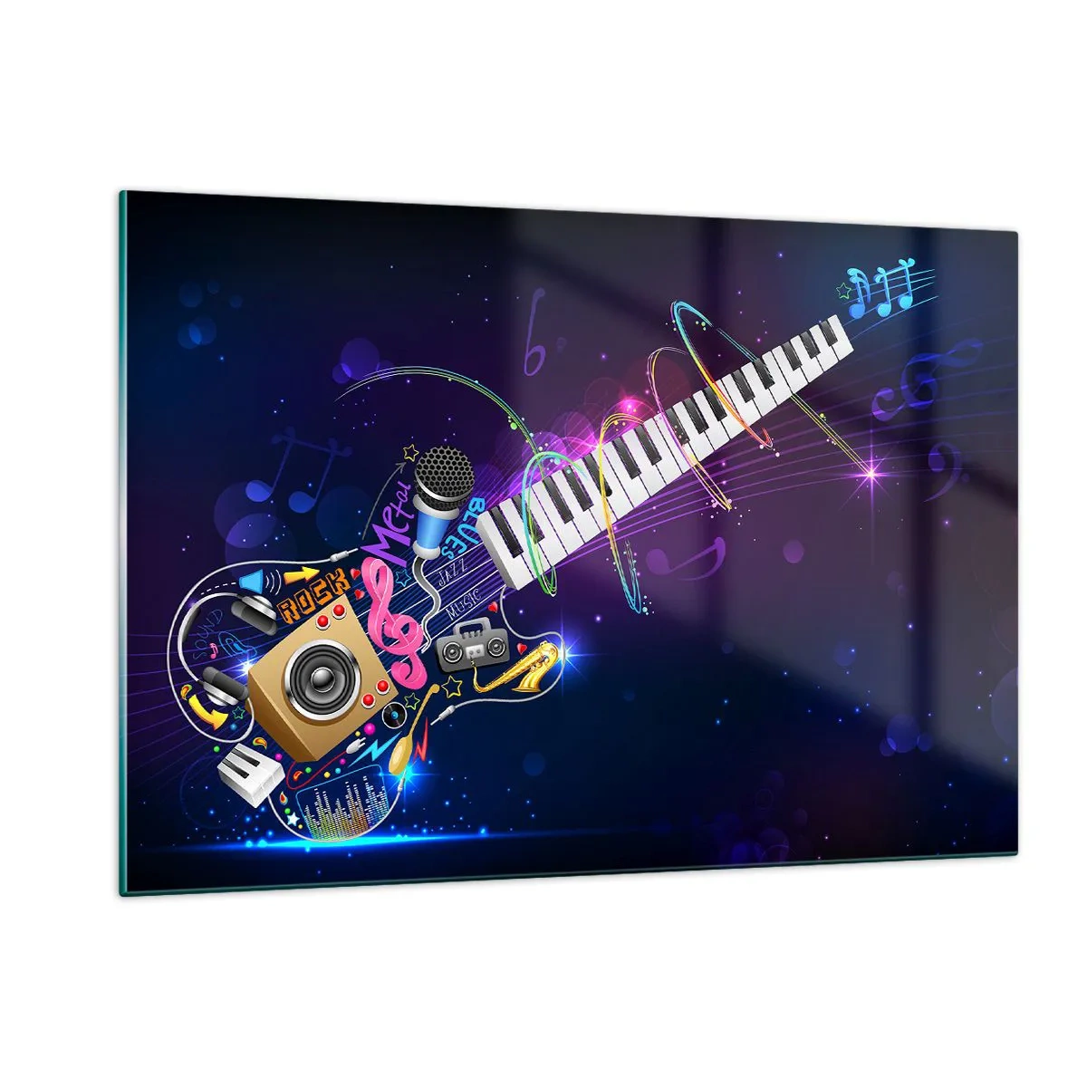 Glastavla - Bild på glas - Allt väl - 120x80 cm