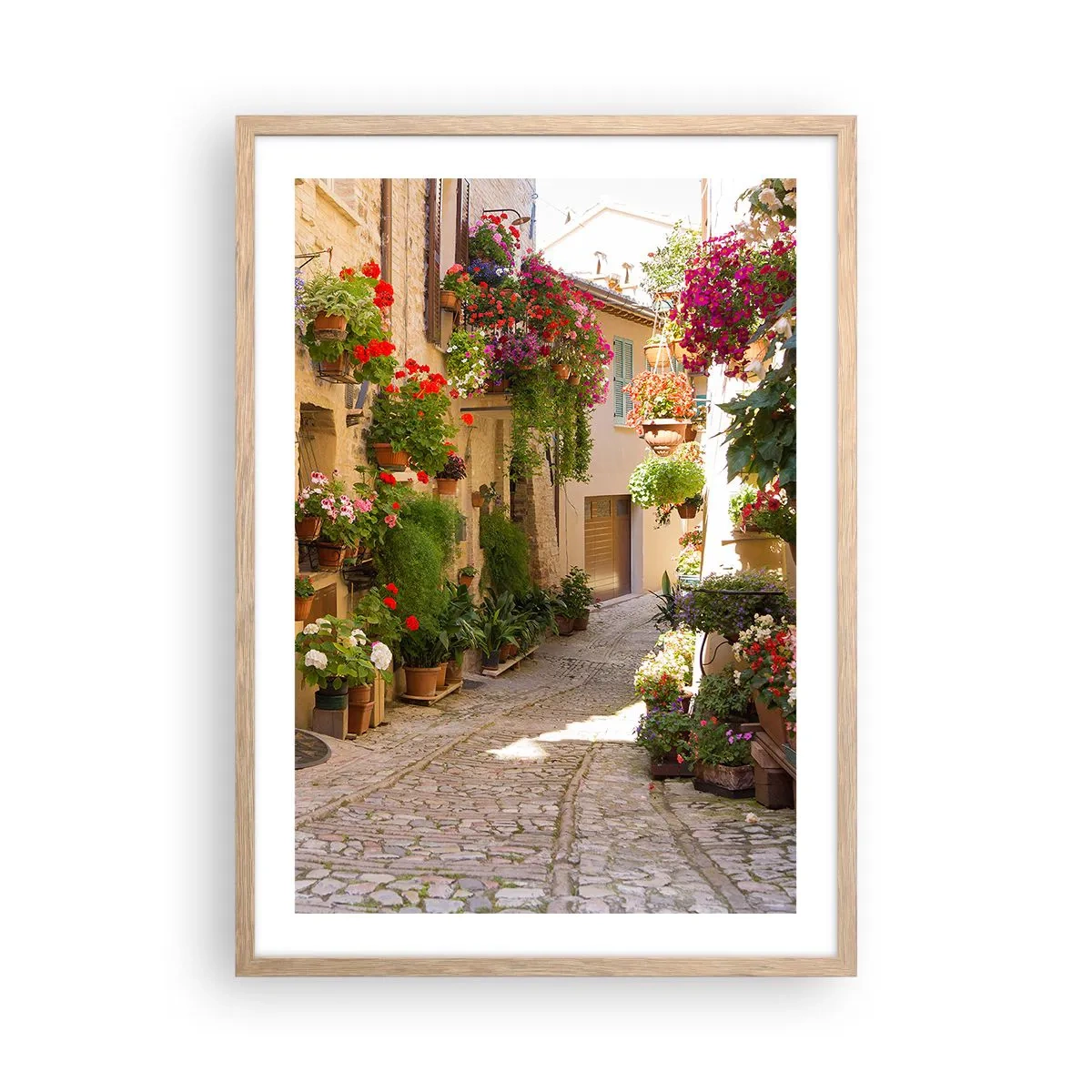 Affisch i ram av ljusek - I blommornas flod - 50x70 cm