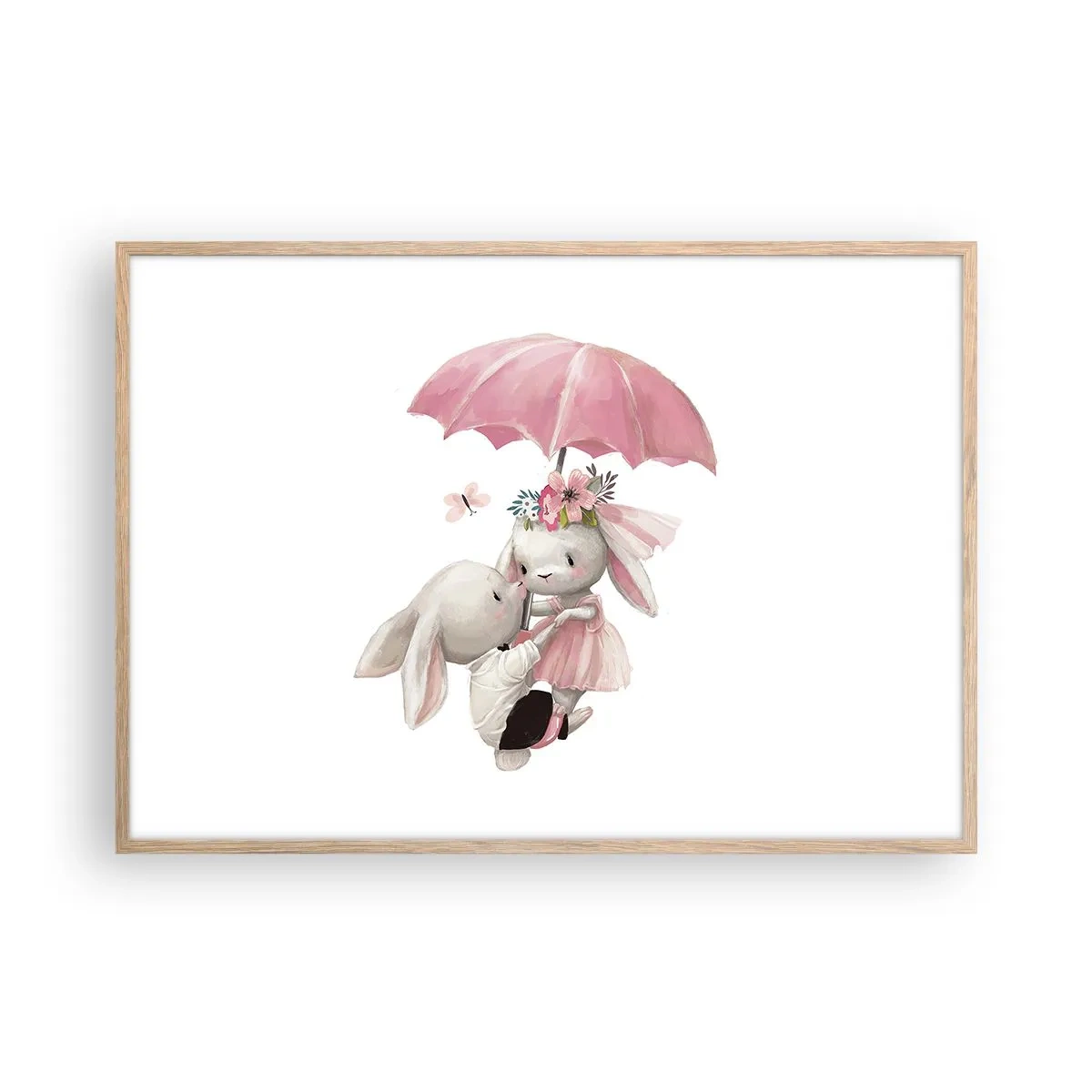 Affisch i ram av ljusek - Det är just kärlek - 100x70 cm