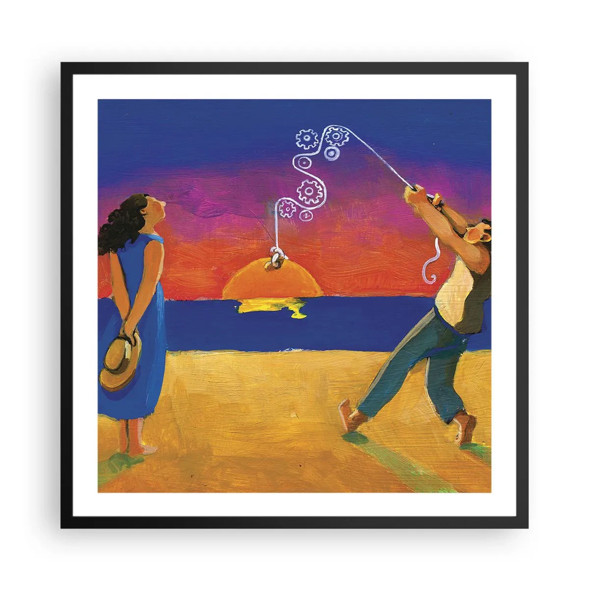 Affisch i svart ram - Mer än en stjärna från himlen - 60x60 cm