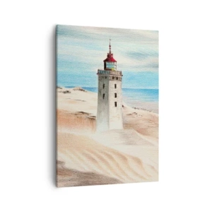 Canvastavla - Bild på duk - Tittar alltid i havet - 50x70 cm