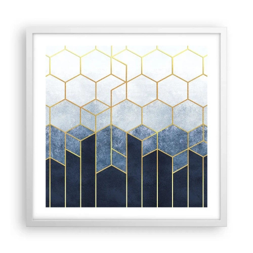 Affisch i vit ram - Komposition i synkoprytm - 50x50 cm