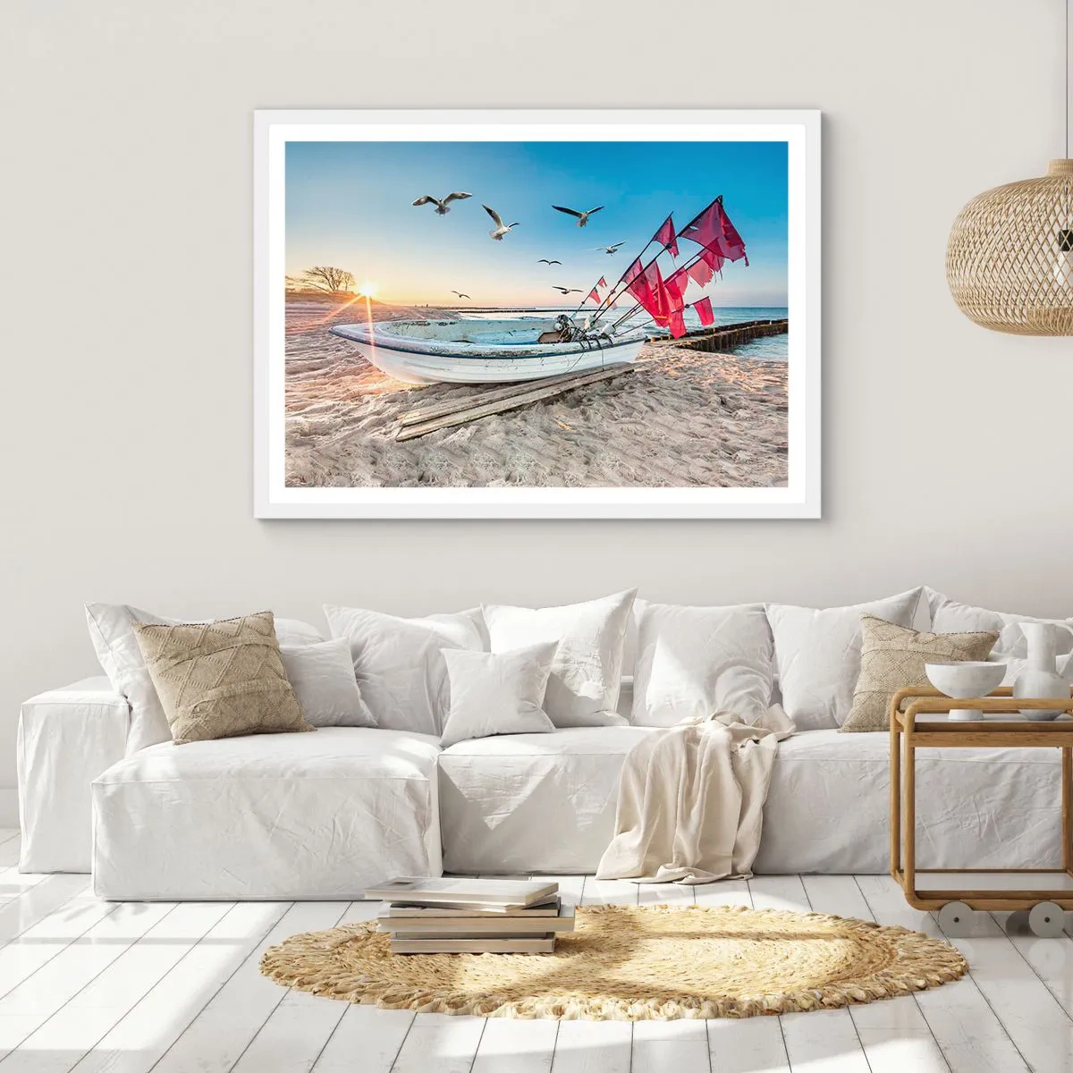 Affisch i vit ram - Välförtjänt vila - 40x30 cm