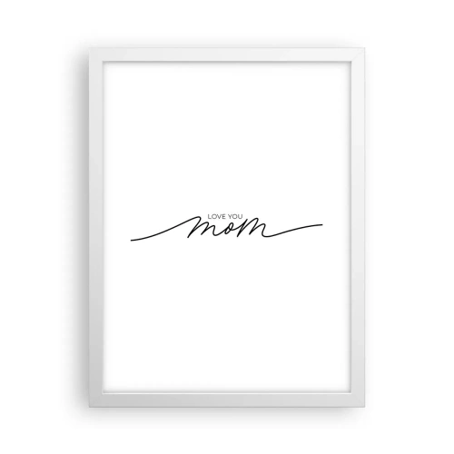 Affisch i vit ram - Jag är mycket rörd - 30x40 cm