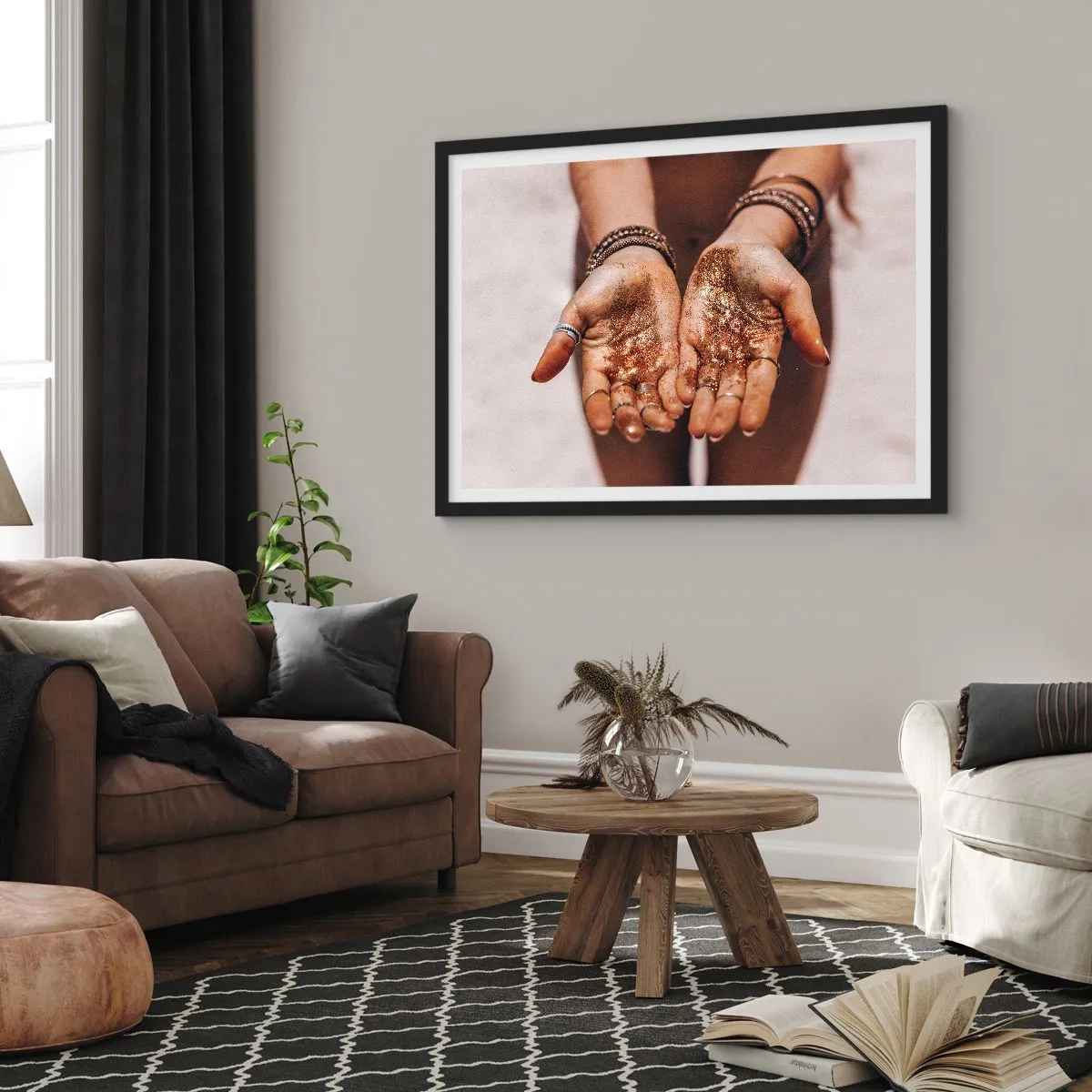 Affisch i svart ram - Gåva för dig - 100x70 cm