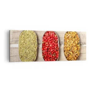 Canvastavla - Bild på duk - Köksmagi - 140x50 cm