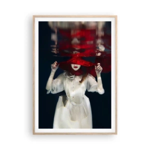 Affisch i ram av ljusek - Konstig fru - 70x100 cm