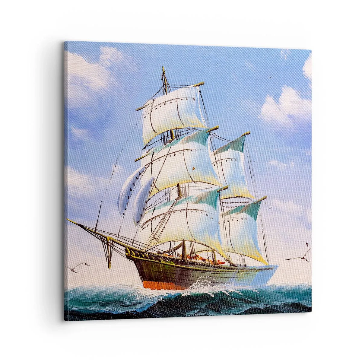 Canvastavla - Bild på duk - Stolt med vinden - 60x60 cm