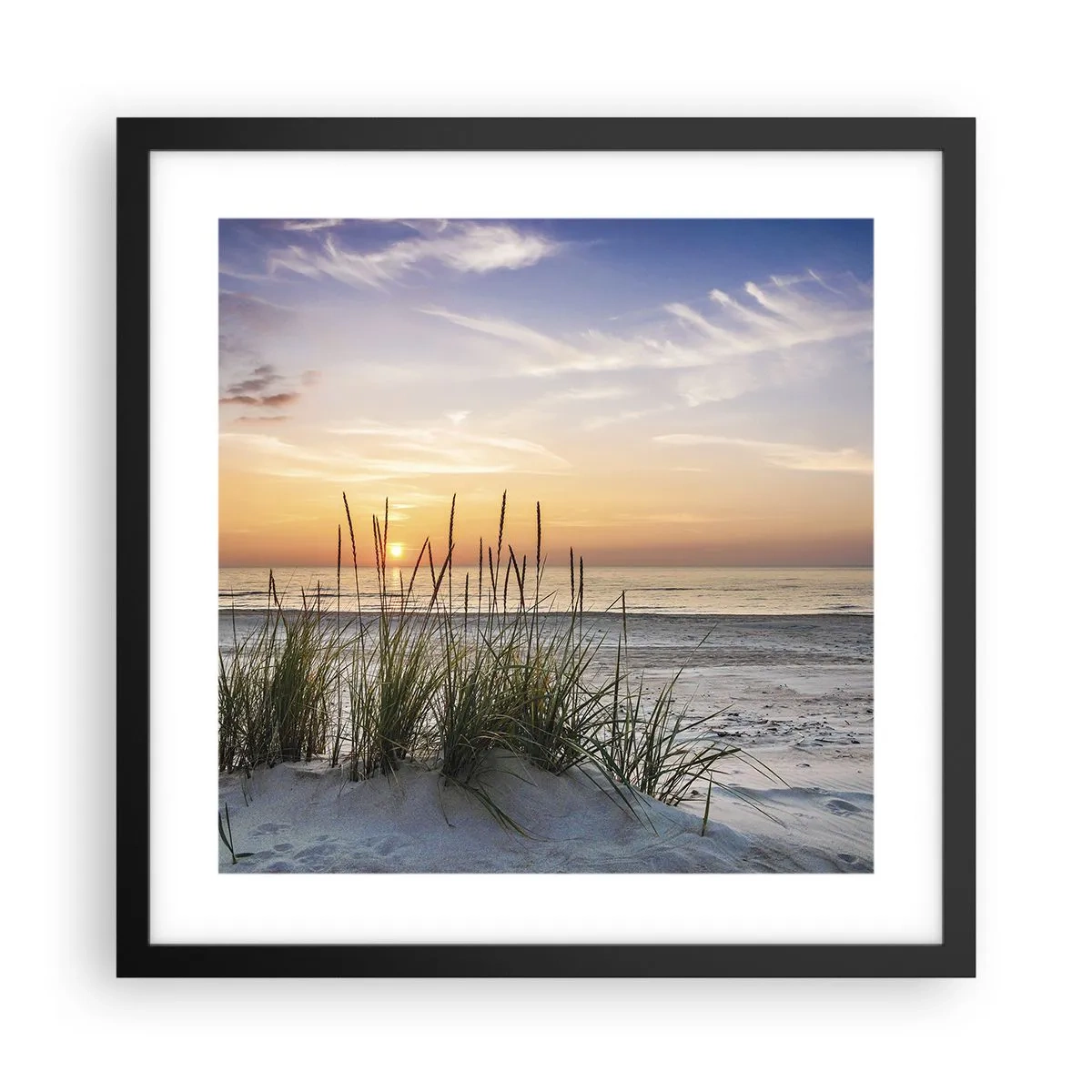 Affisch i svart ram - Titta, tänk, känn - 40x40 cm